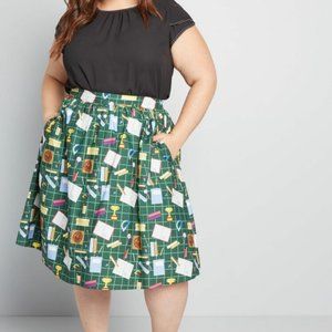 Modcloth School Supplies Teacher Skirt w/ Pockets